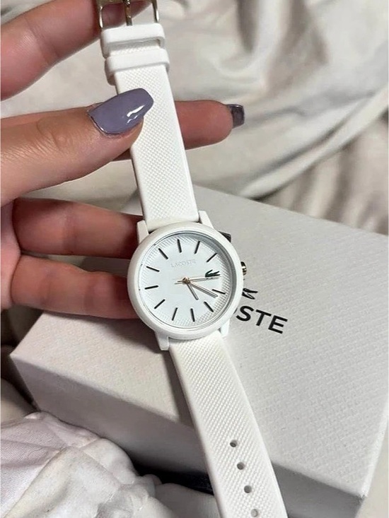 Lacoste Accessories - Lacoste 12.12 White Silicone Strap Watch White & Gold